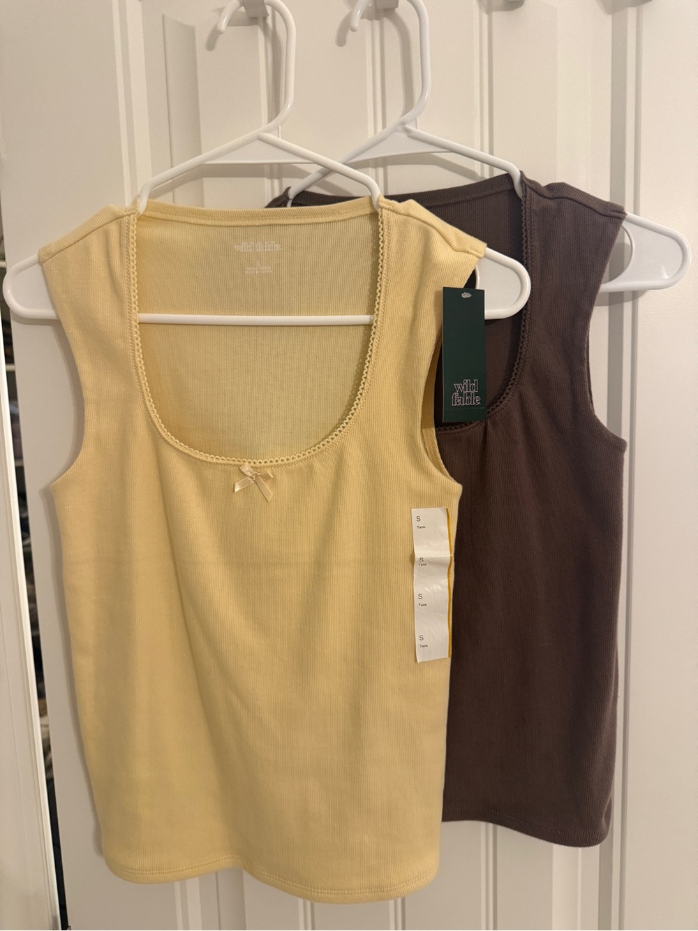 Target Scoop Neck Tank Tops - Yellow and Brown